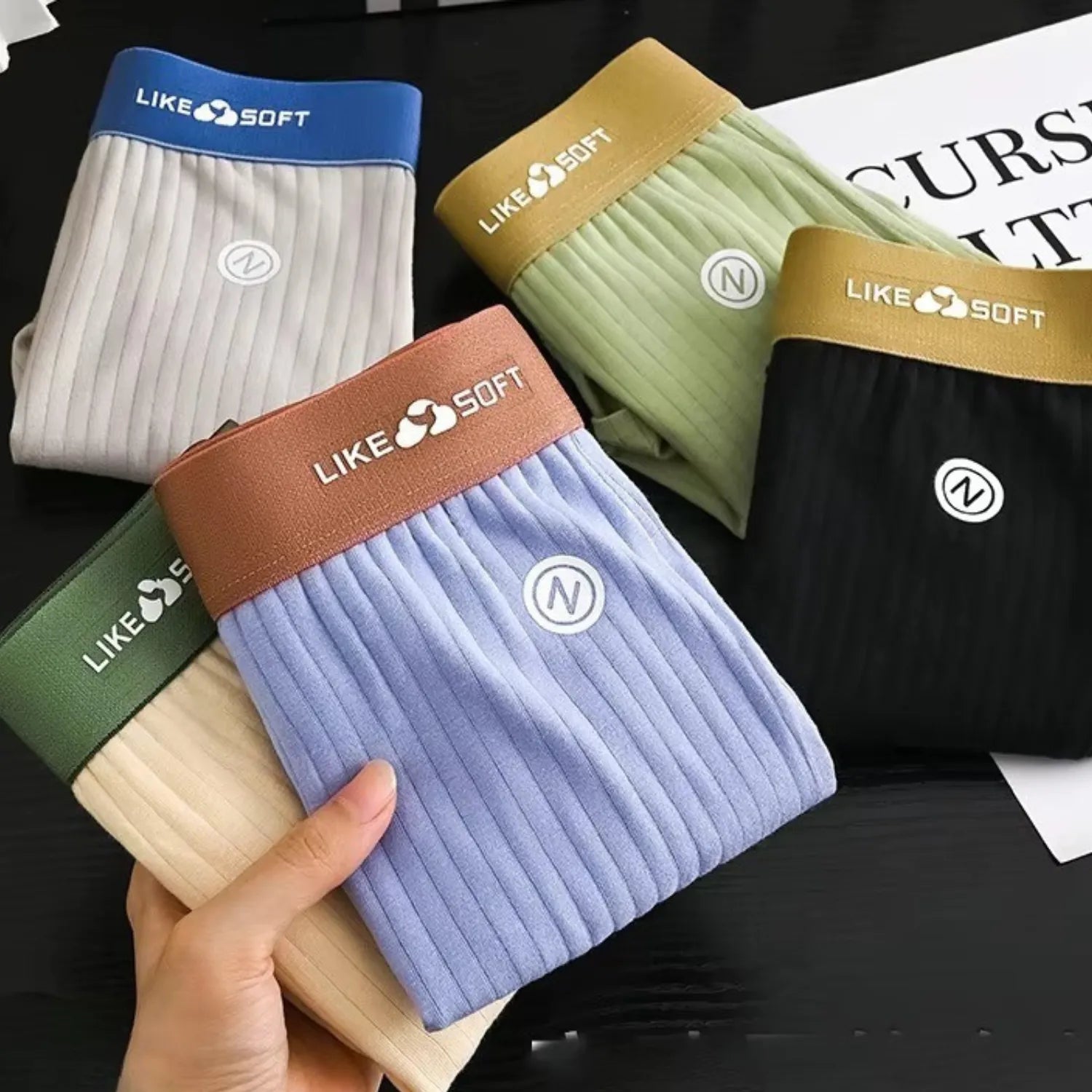 Kit 5 Cuecas Boxer Masculinas Listradas Anatômicas Confortáveis