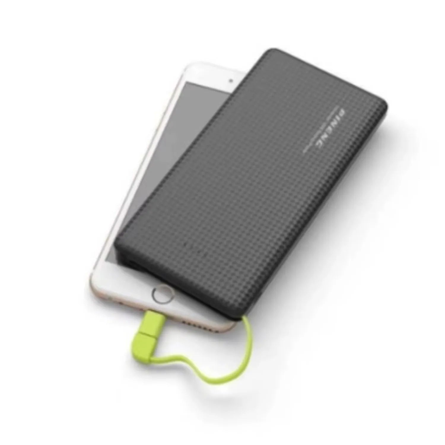Carregador Portátil Power Bank Pineng 10000mAh Slim Cabos Embutidos