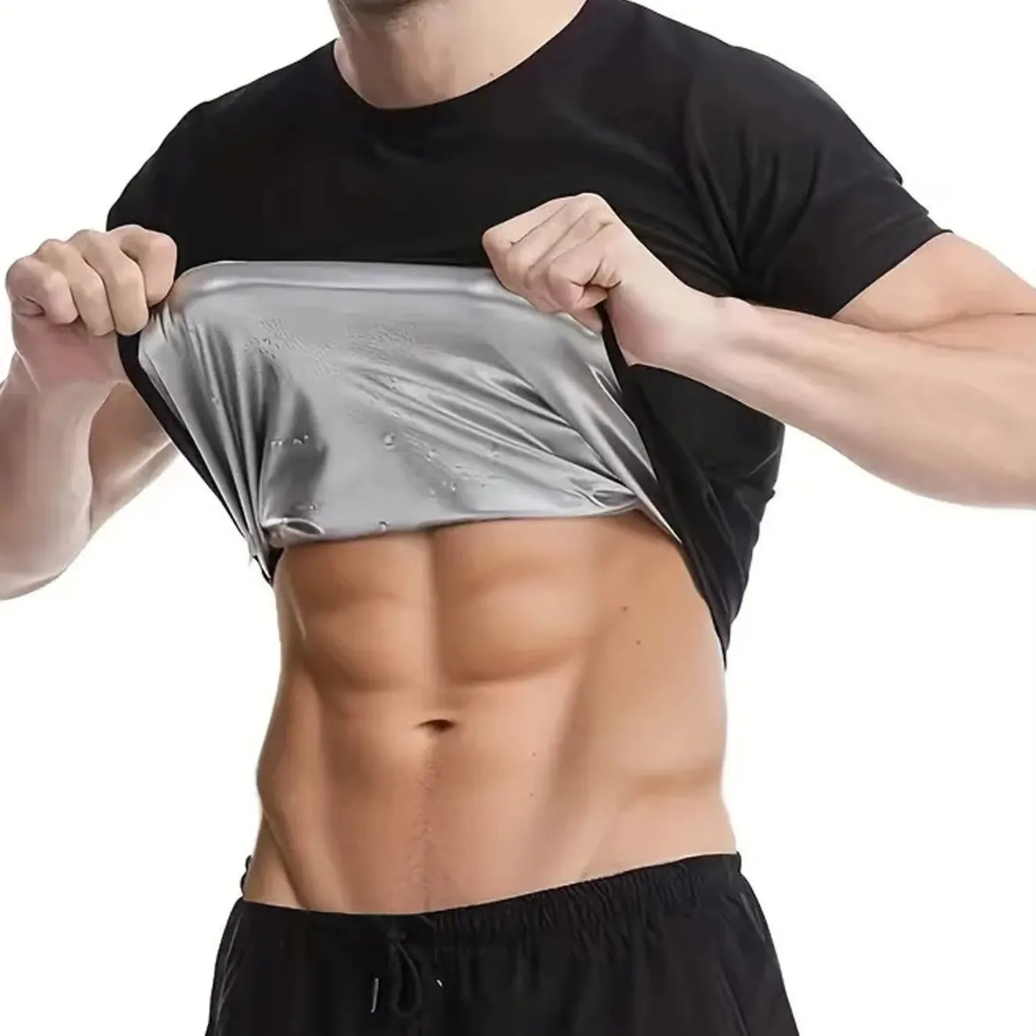 Camiseta Sauna Masculino Efeito Térmico Compressão Modelador Fitness